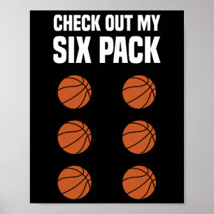Fun Basketball Six Pack Basketball Player Poster