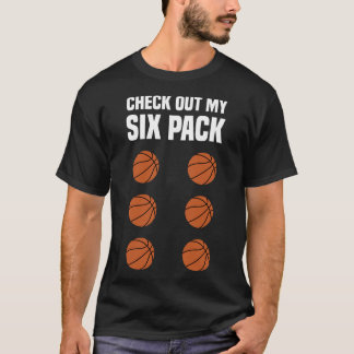 Fun Basketball Six Pack Basketball Player T-Shirt
