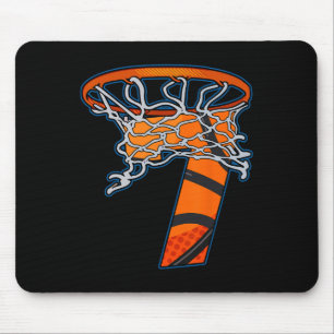 Fun Basketball Team Sport Fan 7 Years Old 7th Birt Mouse Pad