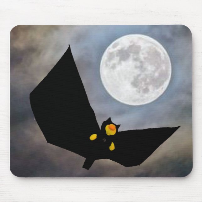 Fun bat  design for Halloween Mouse Pad (Front)