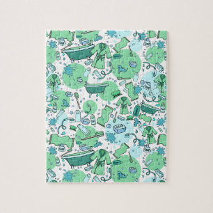 Fun Bathroom Items Cartoon Jigsaw Puzzle