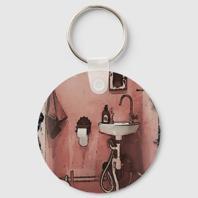 Fun Bathroom Key Ring (Front)