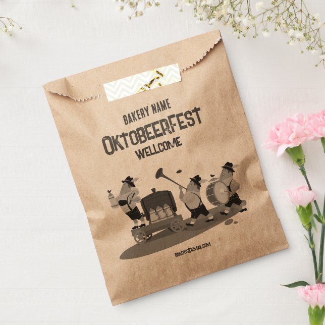 fun Bavarian Musician invite to Oktoberf Favour Bag (Sealed)