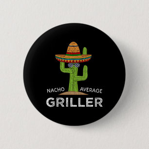 Fun Bbq Grill Lover Humour Griller Saying Funny Gr 6 Cm Round Badge