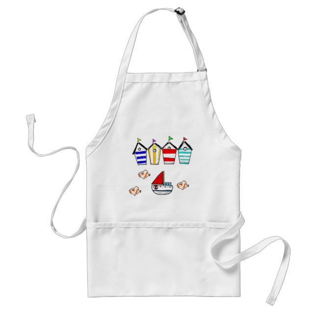 fun beach house & sea boat standard apron (Front)