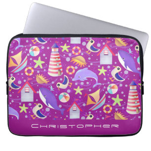 Fun Beach Magenta Electronics Bag