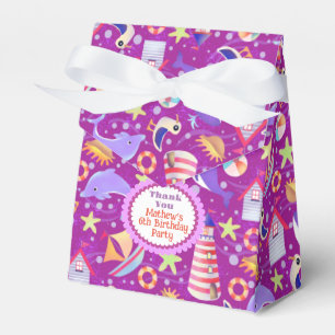 Fun Beach Magenta Favour Box