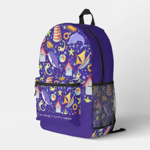 Fun Beach Navy Electronics Bag