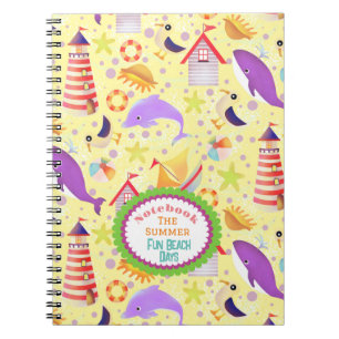 Fun Beach Yellow Notebook