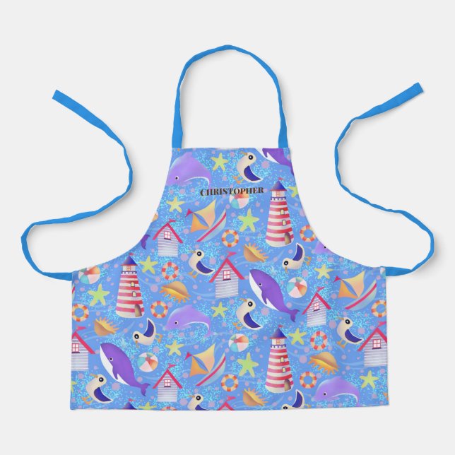 Fun Beaches Blue Apron (Front)