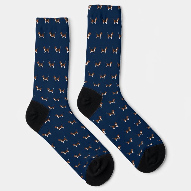 Fun Beagle Dogs Pattern Socks (Right)
