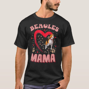 Fun Beagles Mama Pet Apparel Dog Beagles Mum Pres T-Shirt