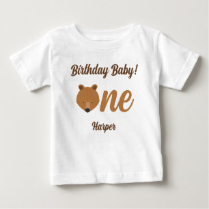Fun Bear First Birthday Baby T-Shirt