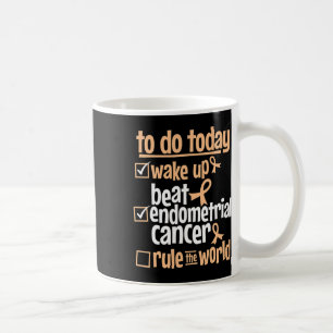 Fun Beat Endometrial Cancer Rule The World - Survi Coffee Mug