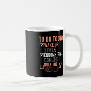 Fun Beat Endometrial Cancer Rule the World - Survi Coffee Mug