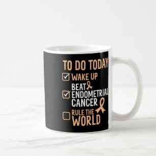 Fun Beat Endometrial Cancer Rule The World - Survi Coffee Mug
