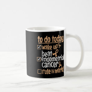 Fun Beat Endometrial Cancer Rule The World Survivo Coffee Mug