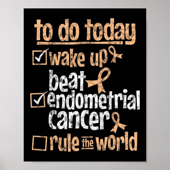 Fun Beat Endometrial Cancer Rule The World Survivo Poster (Front)