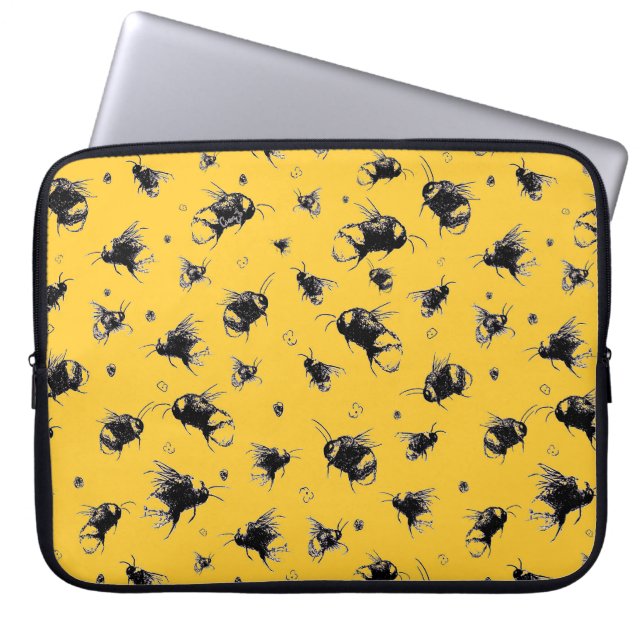 Fun Bee Laptop Case | Birthday Gift for Her & Mom  (Front)