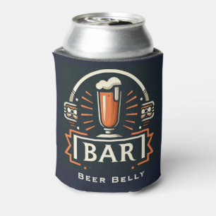 Fun Beer Belly Bar, Beer Mug Logo Personalised Can Cooler