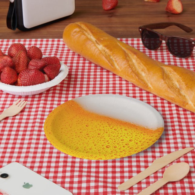  Fun Beer Brewery drinking happy hour Party Paper Plate (Picnic)