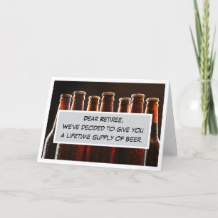 Fun, Beer-lovers Retirement Folded Card