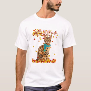 Fun Bengal Thanksgiving Autumn Cat Lover Gifts T-Shirt