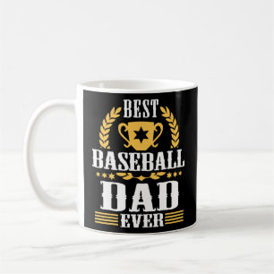 FUN BEST BASEBALL DAD EVER FAN COACH SUPPORTER COFFEE MUG