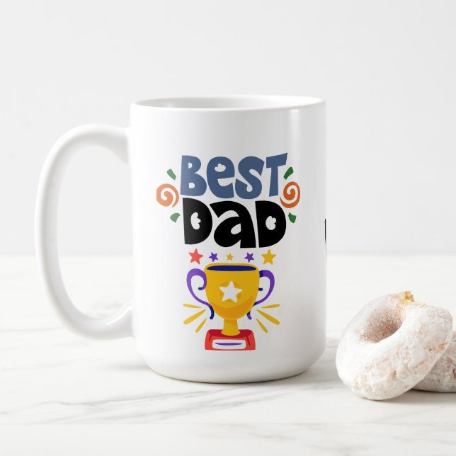 Fun Best Dad Award Coffee Mug (With Donut)