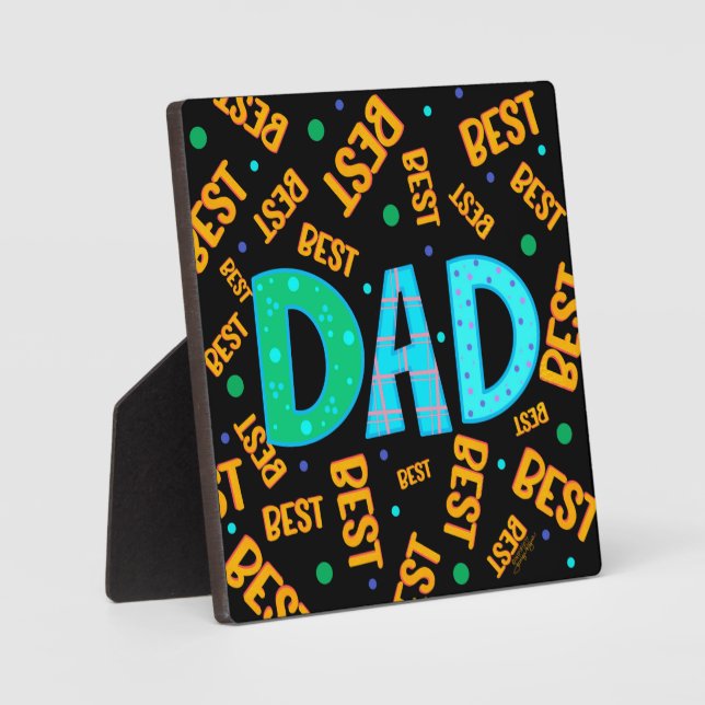 Fun Best Dad Inspirivity Name Plaque (Front)