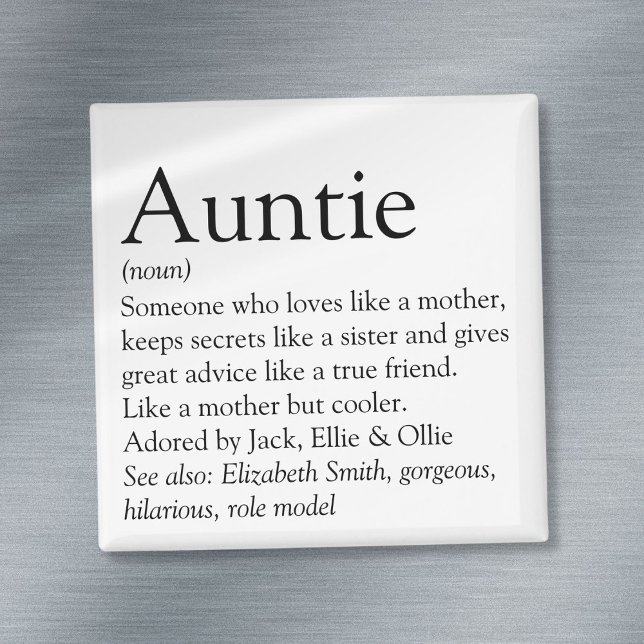 Fun Best Ever Aunt Auntie Definition Quote Magnet (Fun Best Ever Aunt Auntie Definition Quote Magnet)
