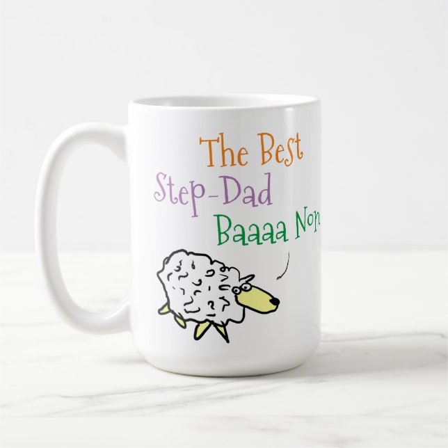 Fun Best Step Dad Coffee Mug (Left)