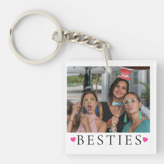 Fun BESTIE 2 Double Sided Photo Keychain 