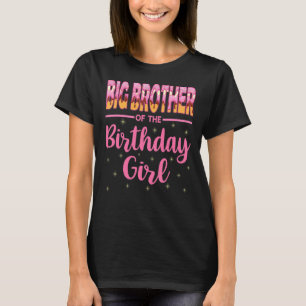 Fun Big Brother Of The Birthday Girl Doughnut Bday T-Shirt