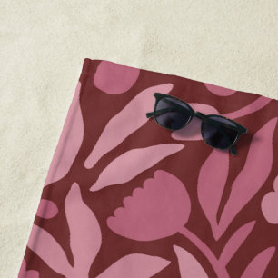 Fun Big Flower Bold Colour Beach Towel