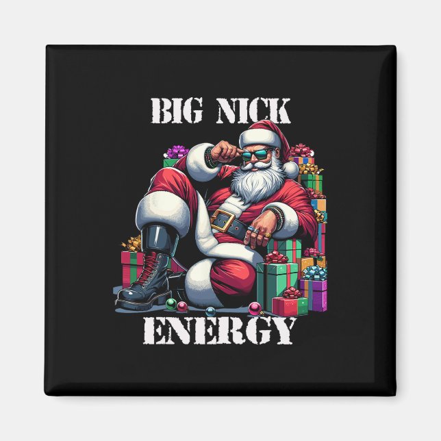 Fun Big Nick Energy Fun Santa Claus Christmas Xmas Magnet (Front)