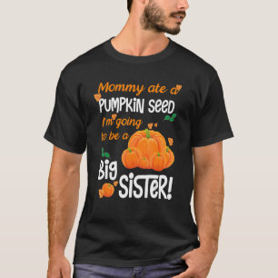 Fun Big Sister Autumn Fall Pregnancy Announcement T-Shirt
