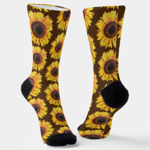 Fun Big Sunflower Art Socks