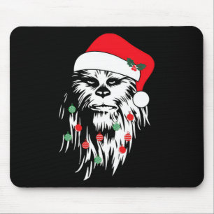 Fun Bigfoot Face Santa Hat Cute Xmas Christmas  Mouse Pad