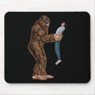 Fun Bigfoot Found A Guy And Picked Him Up - Sasqua Mouse Pad