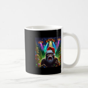 Fun Bigfoot Selfie With Alien Ufo Xmas Spaceships Coffee Mug