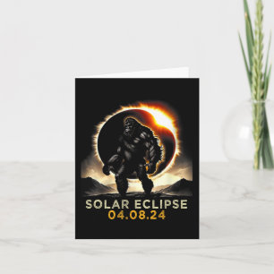 Fun Bigfoot Total Solar Eclipse 4.08.2024 Apparel Card