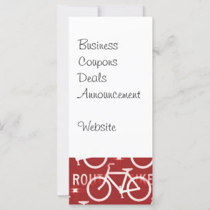 Fun Bike Route Fixie Bicycle Cyclist Pattern Red