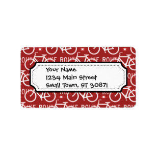 Fun Bike Route Fixie Bicycle Cyclist Pattern Red Label