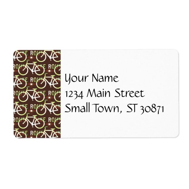 Fun Bike Route Fixie Bike Cyclist Pattern (Front)