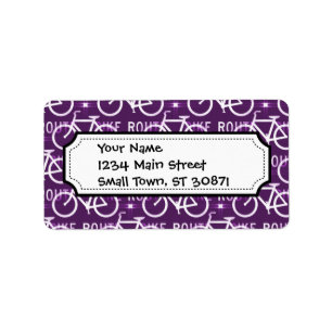 Fun Bike Route Fixie Bike Cyclist Pattern Label