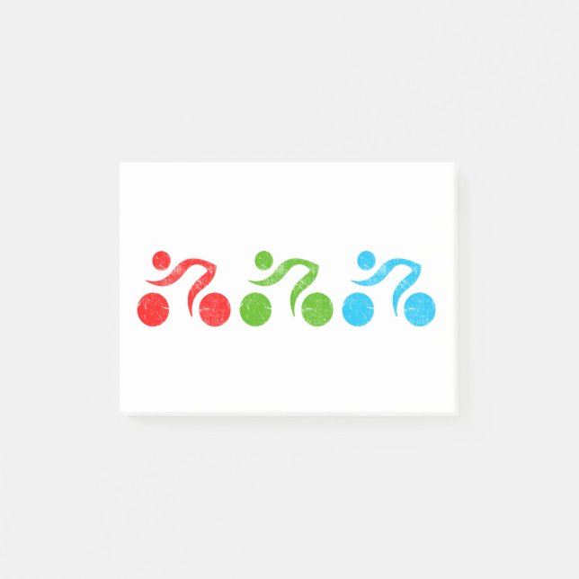 Fun biking illustrator post-it notes (Front)