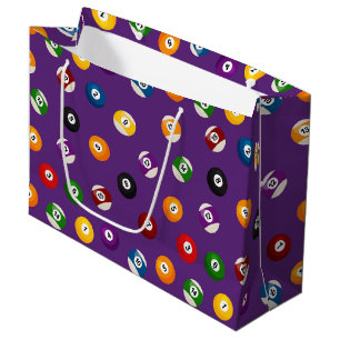 Fun Billiard sports pattern tiled party bag
