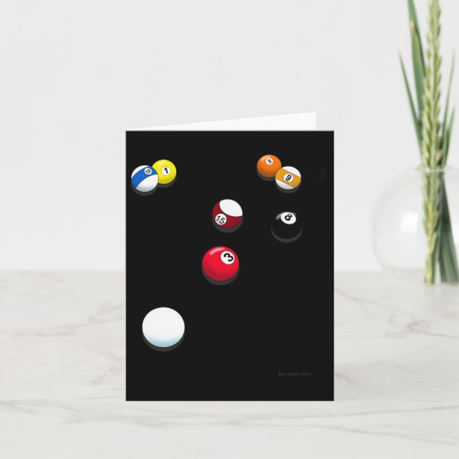 Fun Billiards Pool Table  Card (Front)