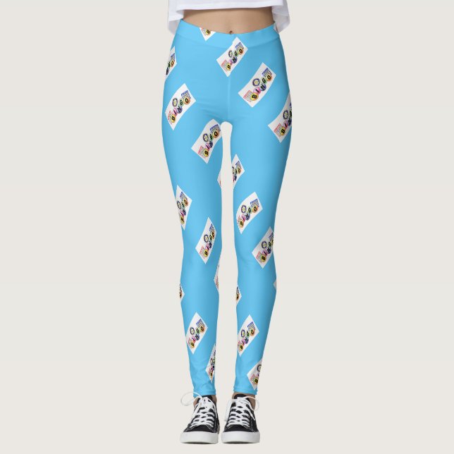 Fun BINGO Balls Leggings (Front)